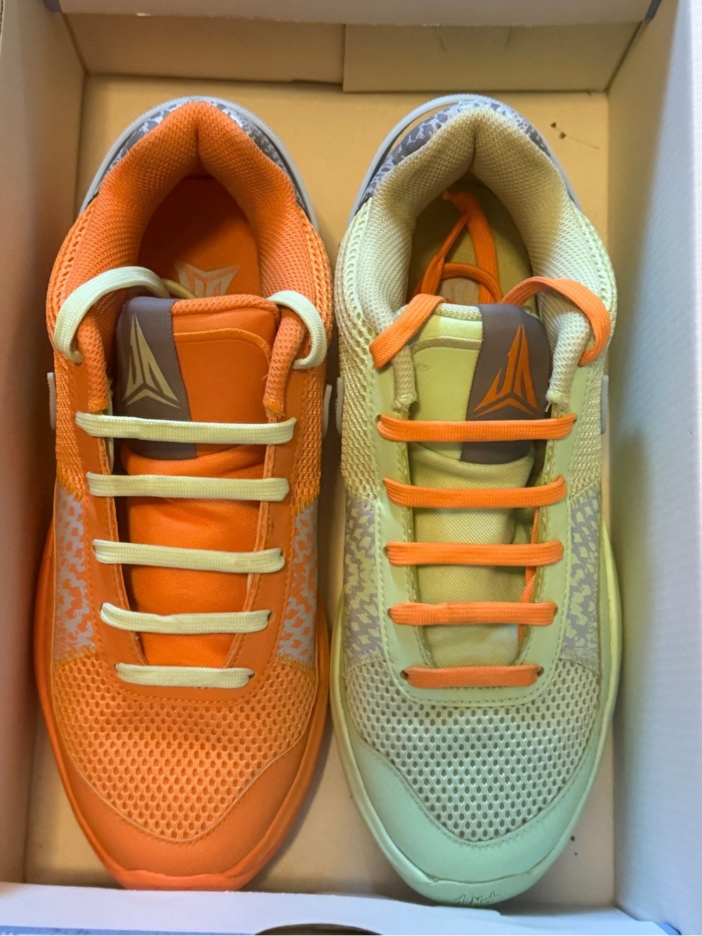 Nike Ja 1 Shoes Mismatched Green Mandarin Orange Mens Sz 8 Womens Sz 9.5